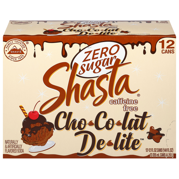 Shasta Caffeine Free Zero Sugar Chocolat Delite Soda Same-Day