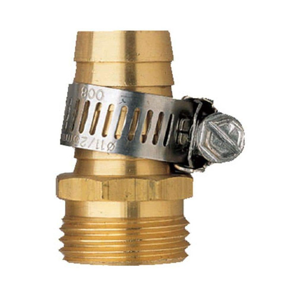 Orbit 5/8 In. Metal Male Hose-thread Repair Mender With Stainless Steel Clamp Hose And Sprinkler Repair