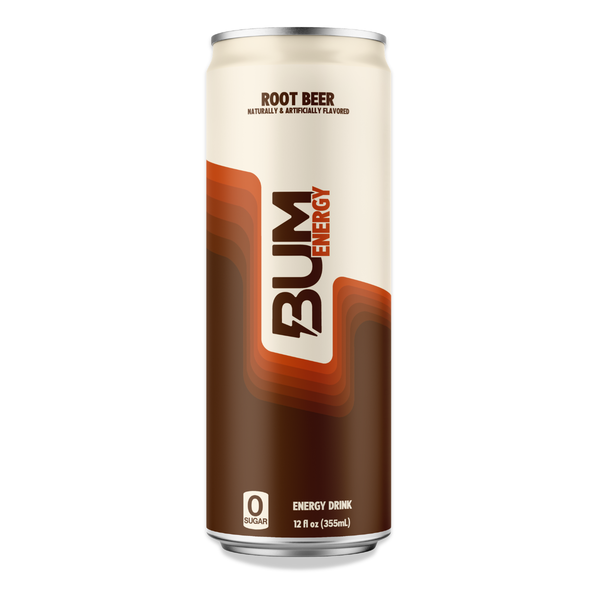 BUM Energy Drink, Root Beer, 112mg Natural Caffeine, Zero Sugar