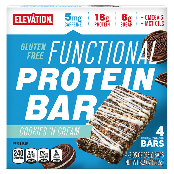 Elevation Cookies 'N Cream Functional Protein Bar