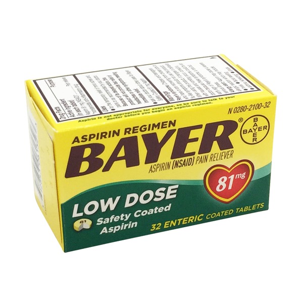 Bayer Aspirin, Low Dose, 81 mg, Enteric Coated Tablets from Safeway