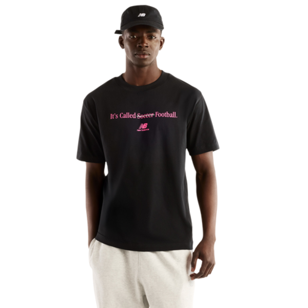 New Balance Men's 'It's Called Soccer Football.' T-Shirt, S - Black