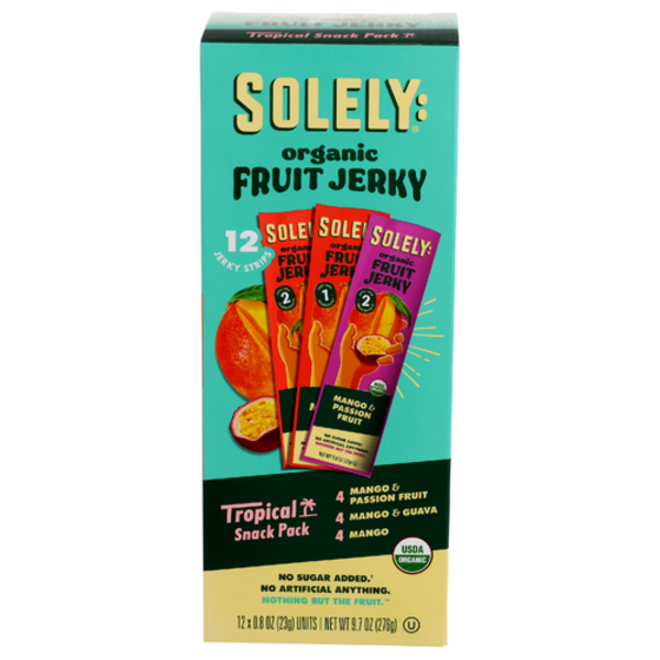Solely Organic Tropical Fruit Jerky 12 Pack