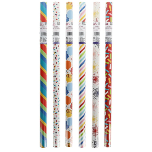 Plus Mark Assorted All-Occasion Wrapping Paper Roll Same-Day Delivery ...