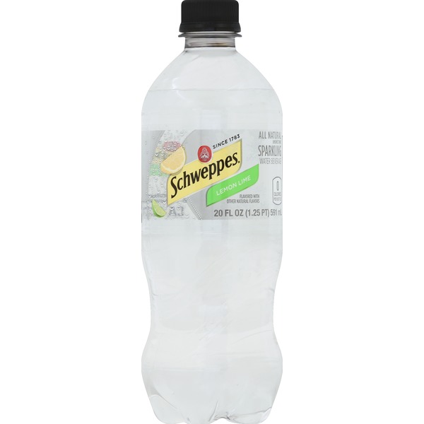 Schweppes Lemon Lime Sparkling Water Beverage (20 fl oz) Instacart