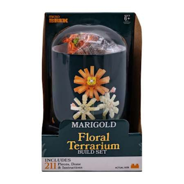Micro Brix Marigold Floral Terrarium 211 Piece Building Blocks Set