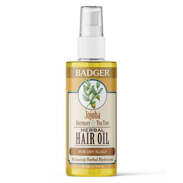 Badger Jojoba Hair Oil for Dry Scalp