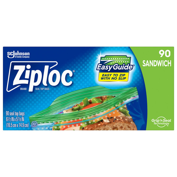 Wegmans Ziploc Sandwich Bags with EasyGuide™ Same-Day Delivery or