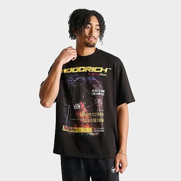 Hoodrich Men's Breaking News Graphic T-Shirt, M - Black
