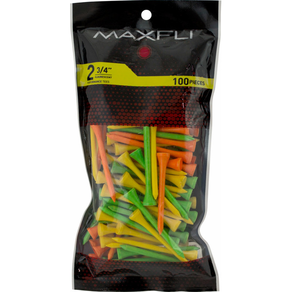 Maxfli 2.75'' Fluorescent Golf Tees – 100-Pack