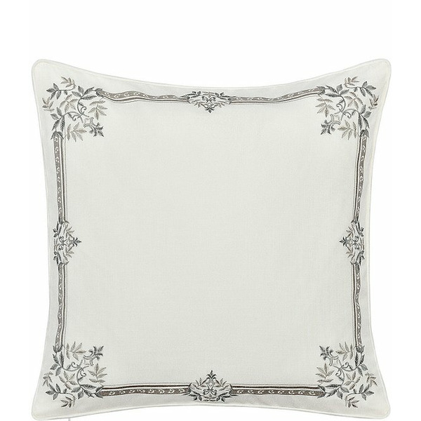 J. Queen New York Arbour Grove Elegant Leaf Medallion Embroidered Euro Sham