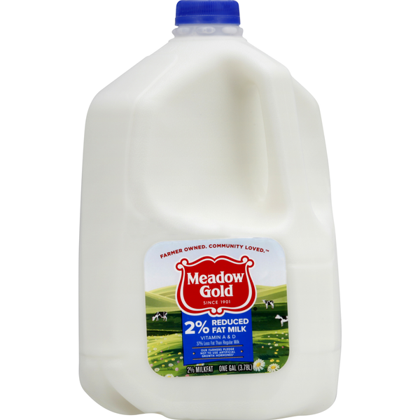 Meadow Gold Milk, 2% Reduced Fat