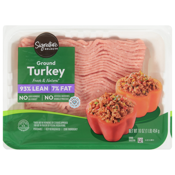 Signature Farms Turkey, Ground, 93%/7%