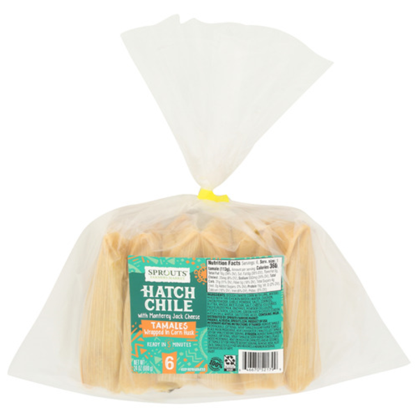 Sprouts Hatch Chile Tamales With Monterey Jack Cheese Same-Day
