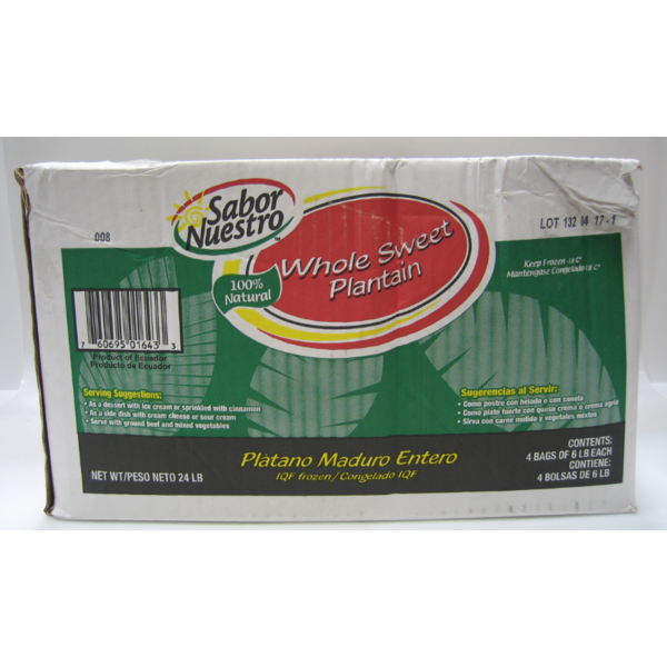 Frozen Sabor Nuestro - Whole Plaintain - 6 lbs