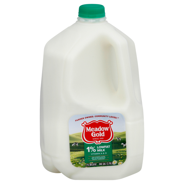 Meadow Gold Milk, 1% Lowfat