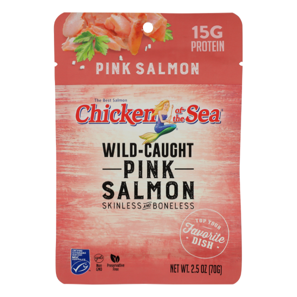 Chicken of the Sea Wild Caught Alaskan Pink Salmon in Spring Water