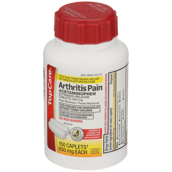 Top Care Arthritis Pain Acetaminophen 650 Mg Pain Reliever/fever Reducer Extendedrelease