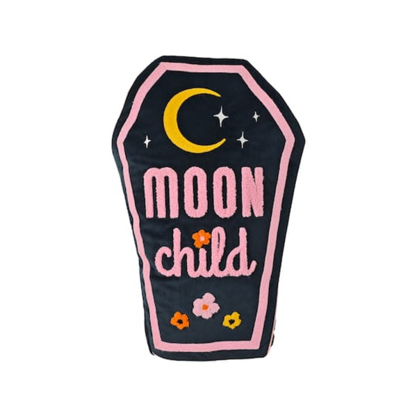 Ashland Moon Child Skeleton Coffin Pillow, 13 x 20 in