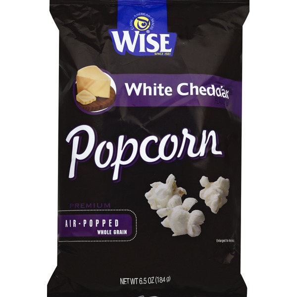 Wise Popcorn, Premium Airpopped Whole Grain, White Cheddar (6.5 oz