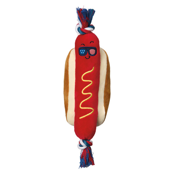Heart to Tail Patriotic Dog Toy - Plush Hot Dog