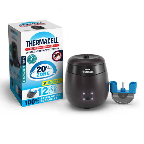 Thermacell E-zoneguard Patio Rechargeable Mosquito Repeller With 12-hr Repellent Refill And 5.5-hr Battery, Black