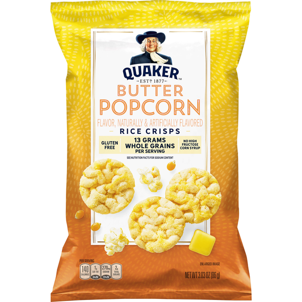 Quaker Buttered Popcorn Rice Crisps (3.03 oz) Instacart