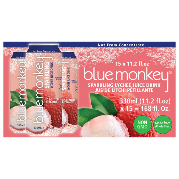 Costco Blue Monkey Sparkling Lychee Juice Drink SameDay Delivery or