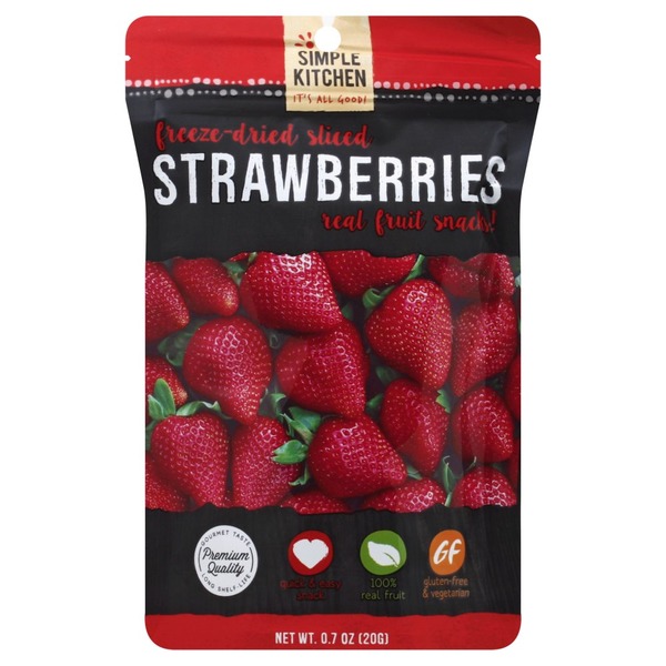 Simple Kitchen Strawberries Freeze Dried Sliced 0 7 Oz From