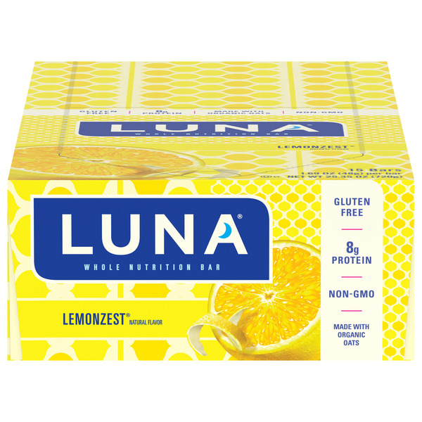 Luna Lemonzest Flavor Gluten Free Snack Bars Same-Day Delivery or