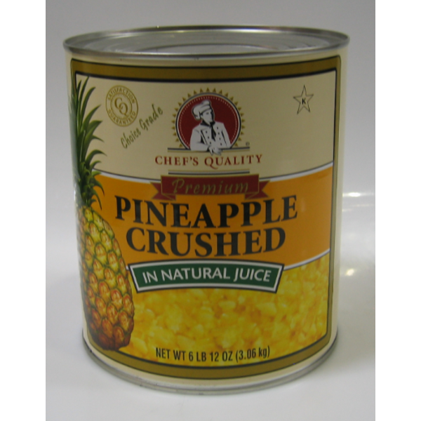 Chef's Quality - Choice Crushed Pineapple - #10 cans