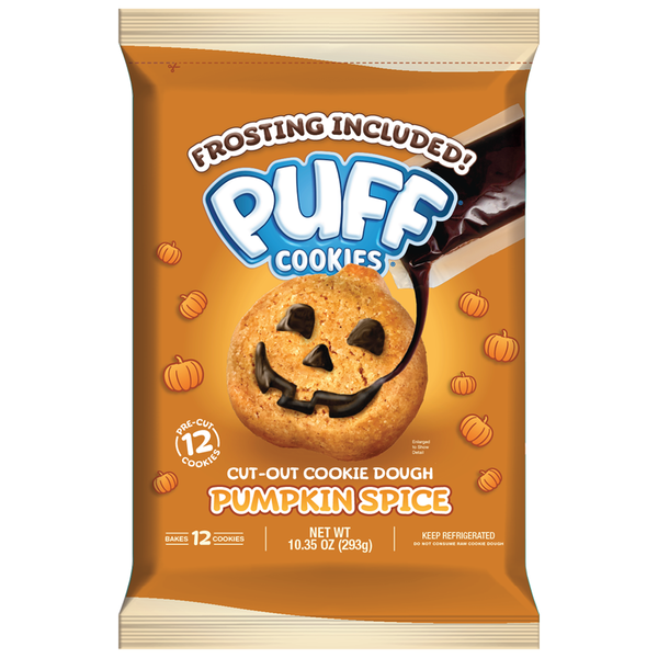 Puff Cookies Pumpkin Cut Out Pumpkin Spice Cookie Dough