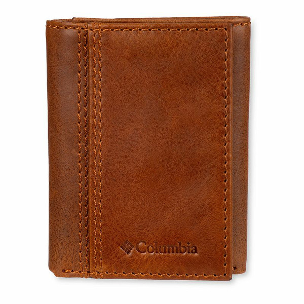 Columbia Men's  RFID-Blocking Extra-Capacity Trifold Wallet with Exterior Pocket