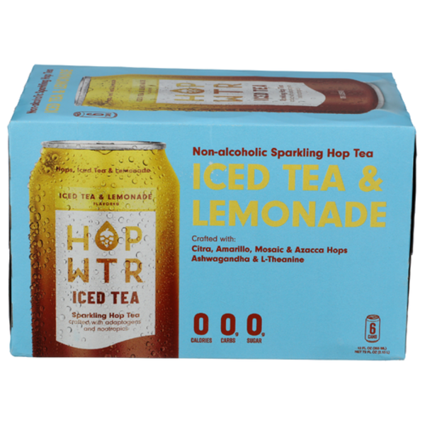 Hop Wtr NA Sparkling Lemonade & Hop Iced Tea 6 Pack Cans