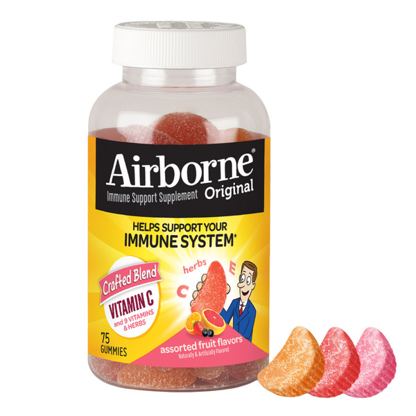 Costco Airborne Assorted Fruit Flavored Gummies 750mg of Vitamin C