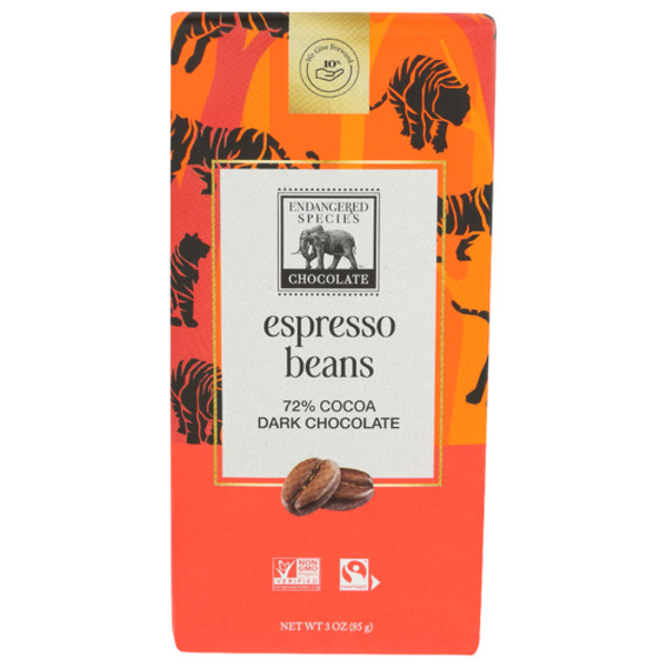 Endangered Species Chocolate Tiger Dark Chocolate With Espresso