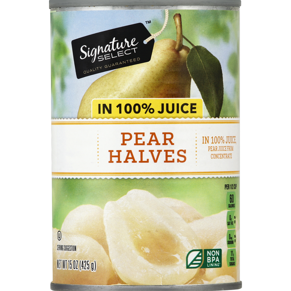 Signature SELECT Pear Halves, in 100% Juice