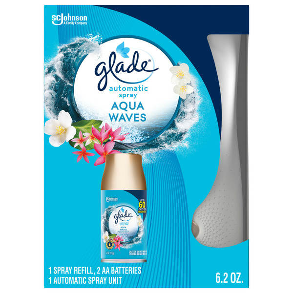 Glade Automatic Spray Air Freshener Holder Refill, Aqua Waves