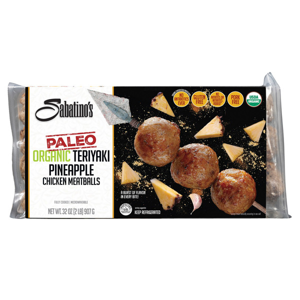 Sabatino's Organic Paleo Teriyaki Pineapple Chicken Meatball, 32 oz
