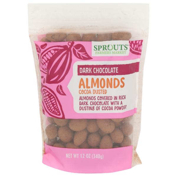 Sprouts Dark Chocolate Covered Almonds Cocoa Dusted Same-Day