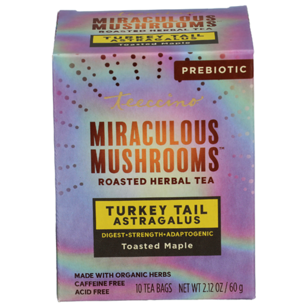 Teeccino Turkey Tail Astragalus Mushroom Herbal Tea Same-Day