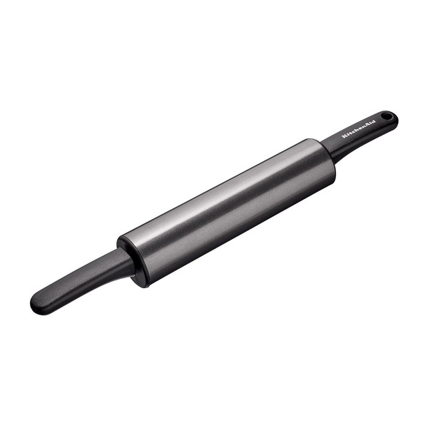 KitchenAid Black Offset Handles Hand Wash Durable Nonstick Rolling Pin