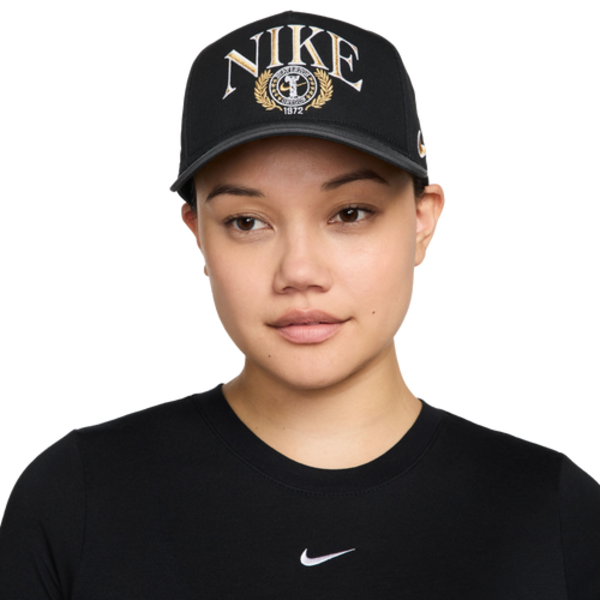 Nike Rise Structured A-Frame Snapback Hat, M-L - Black/Anthracite