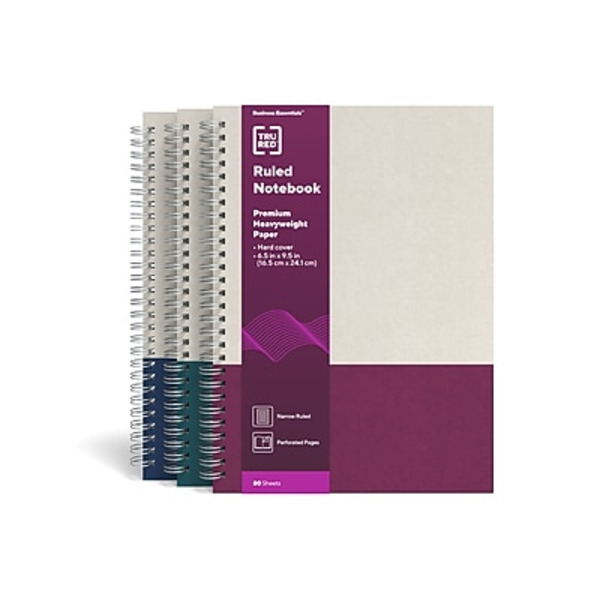 TRU RED Medium Soft Cover Meeting Notebook