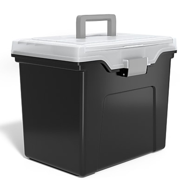 TRU RED TR57622 Black Letter Size Portable File Tote