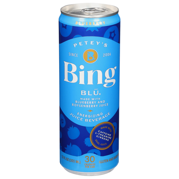 Petey's BING Energizing Juice Beverage, Blueberry Same-Day