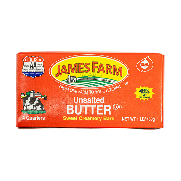 James Farm - Unsalted Butter Quarters - 1 lb