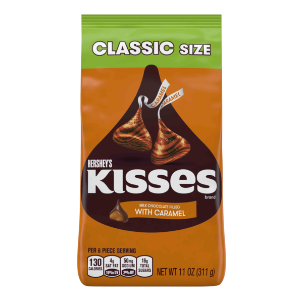 Hershey's Kisses Milk Chocolates with Caramel (11 oz) Instacart