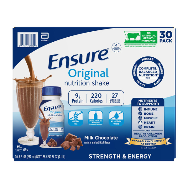 Ensure Milk Chocolate Nutrition Shake 30 Pack SameDay Delivery Costco