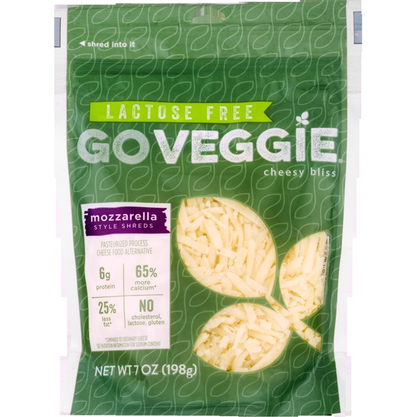 Go Veggie! Mozzarella Flavor Shreds Pasteurized Process Cheese Food Alternative (7 oz) Instacart